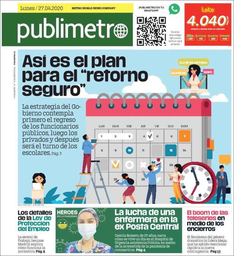 Portada de Publimetro (Chile)