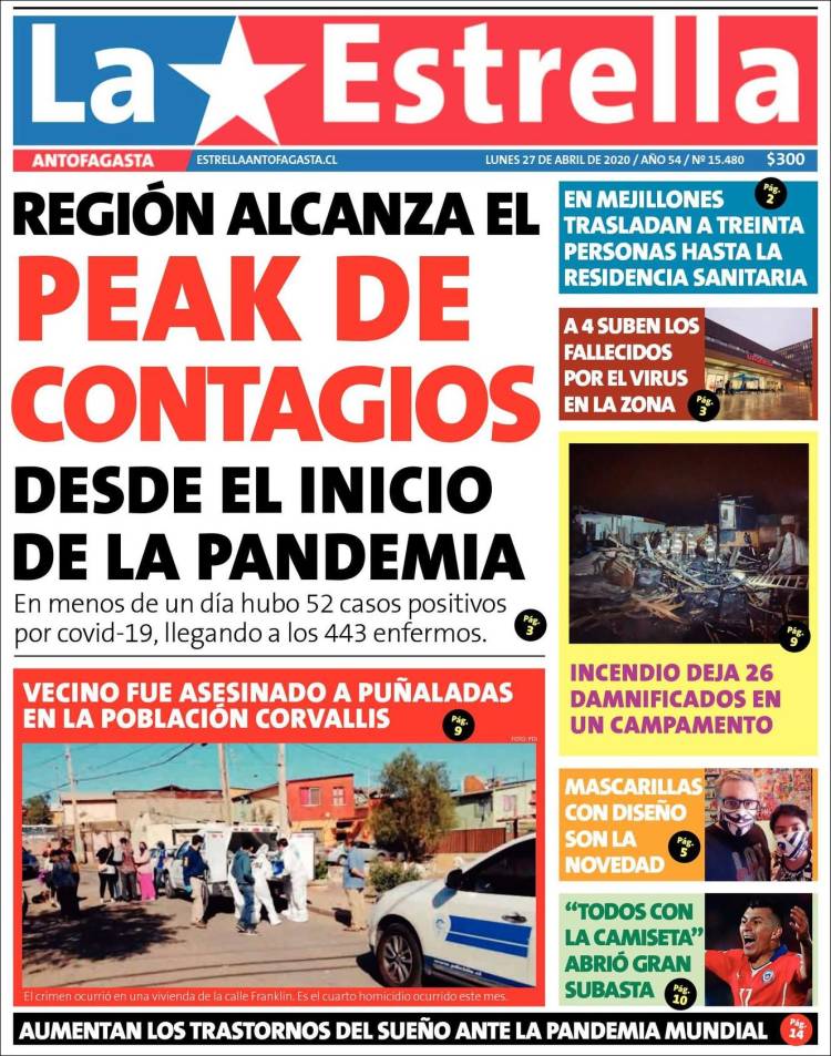 Portada de La Estrella del Norte (Chile)