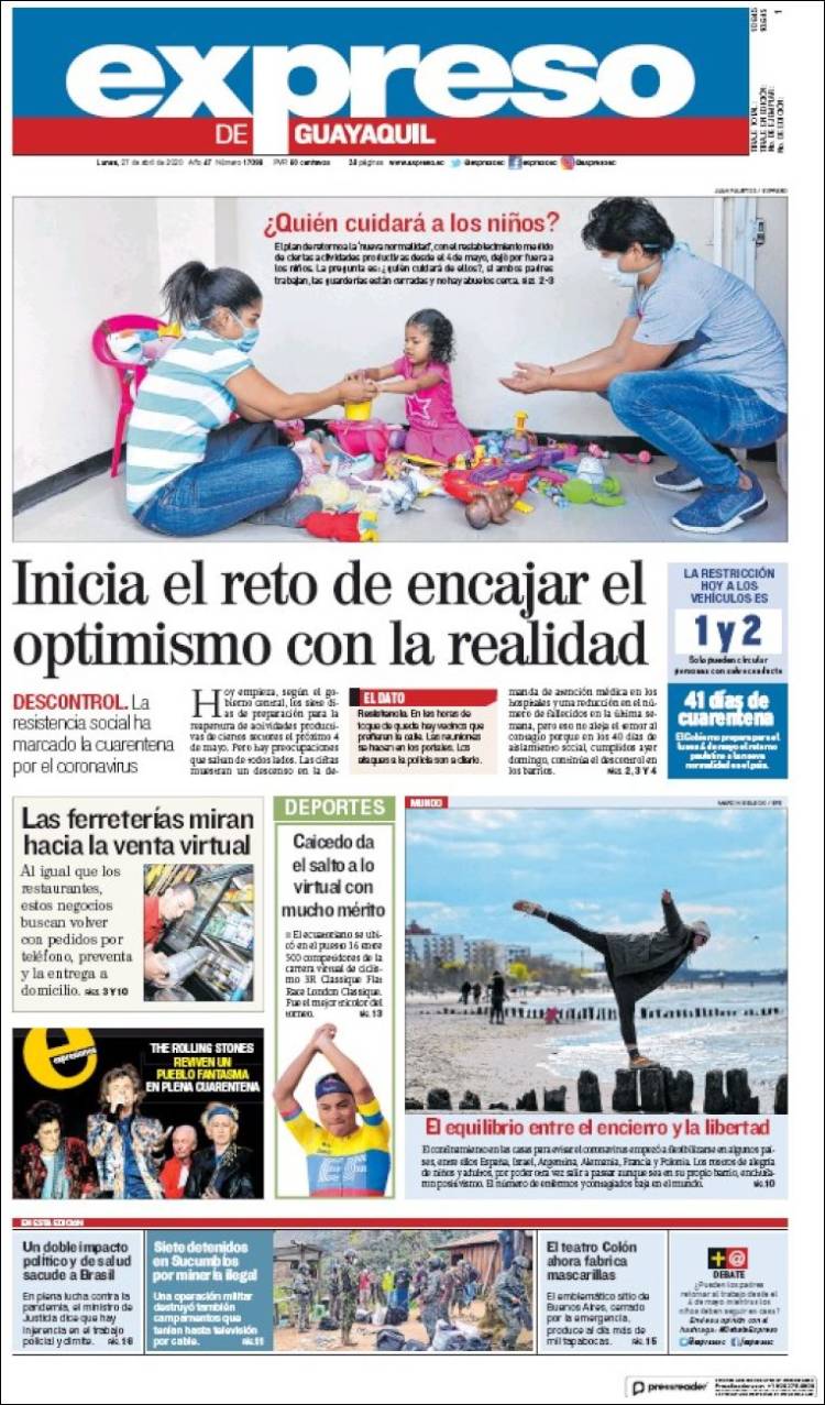 Portada de Expreso (Ecuador)