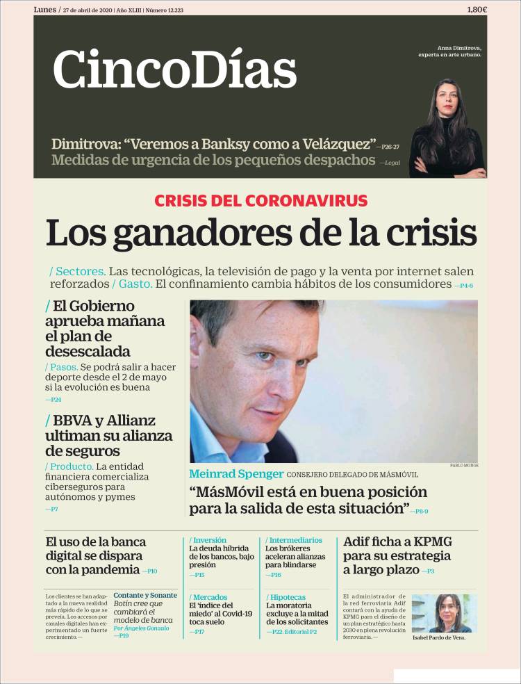 Portada de Cinco Días (Espa&ntilde;a)