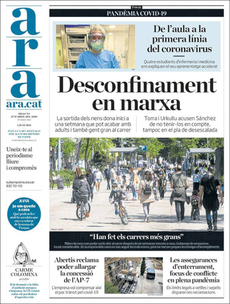 Portada de Ara (Spain)