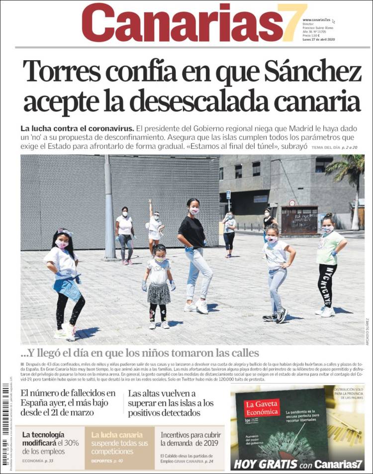 Portada de Canarias 7 (Spain)