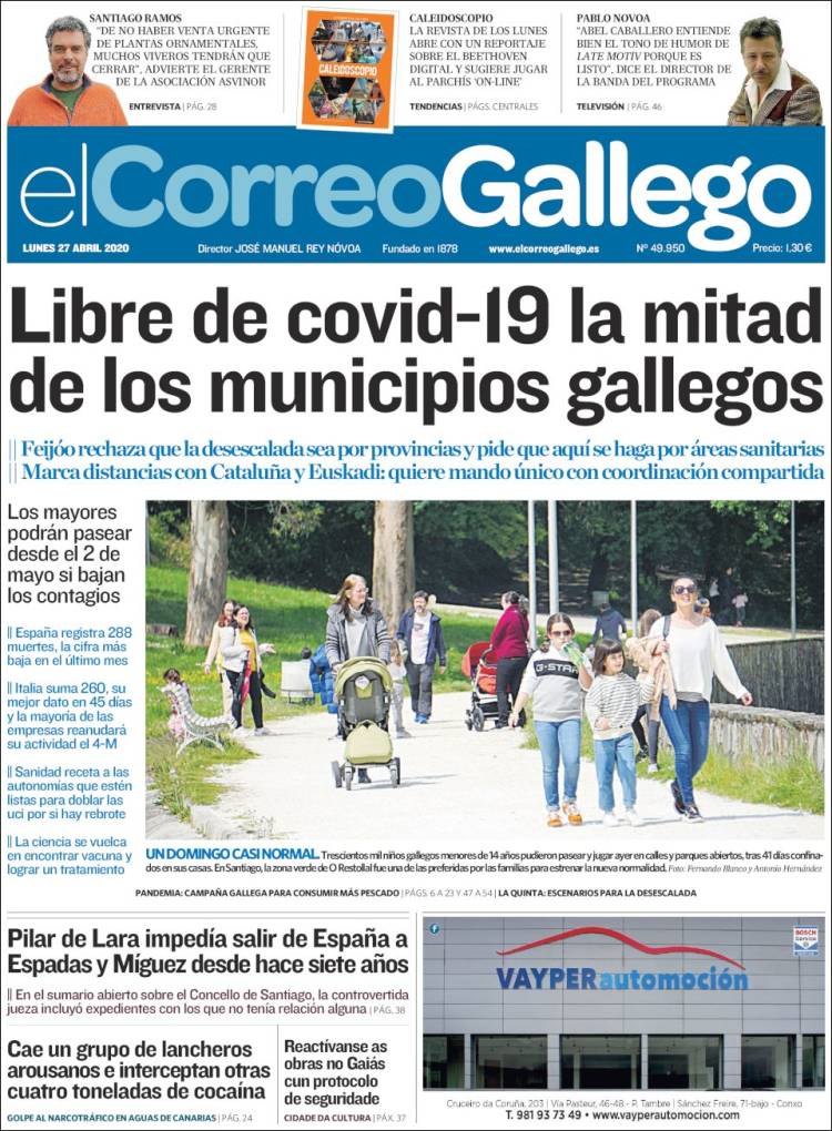 Portada de El Correo Gallego (Spain)