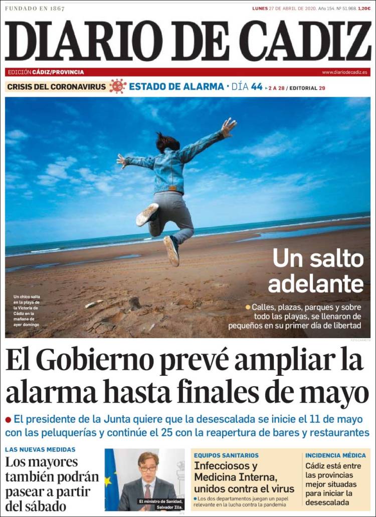 Portada de Diario de Cádiz (Spain)
