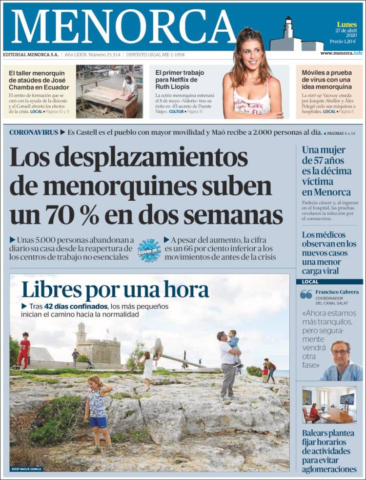 Portada de Menorca - Diario Insular (Spain)