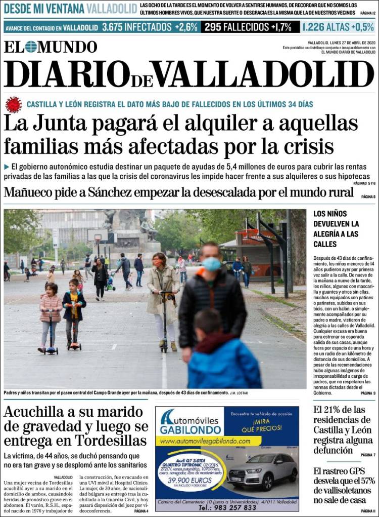 Portada de Diario de Valladolid (Spain)