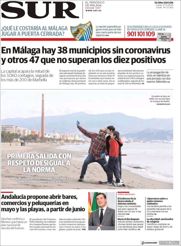 Portada de Diario el Sur (Spain)