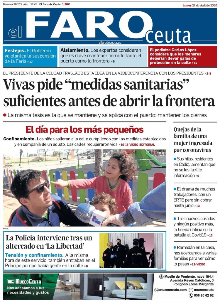 Portada de El Faro de Ceuta (Spain)