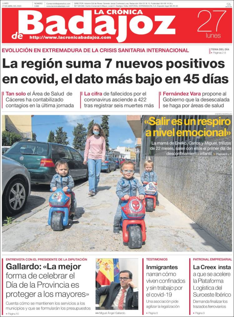 Portada de El Periódico de Extremadura (Spain)