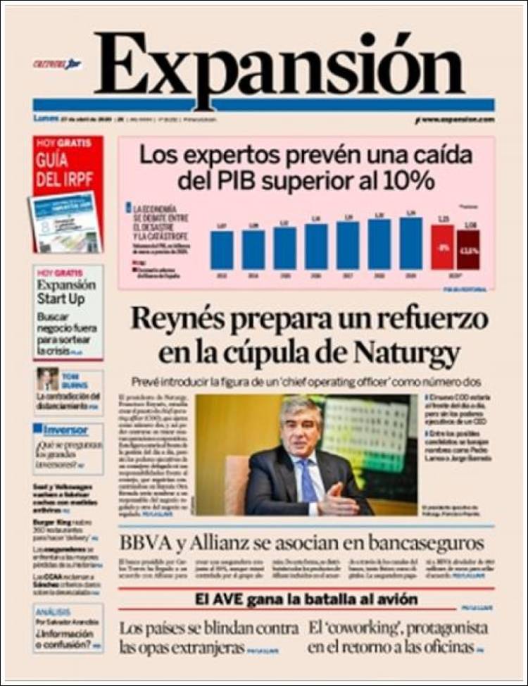 Portada de Expansión (Espa&ntilde;a)