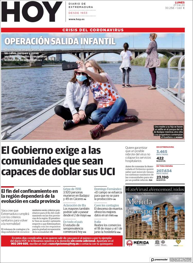 Portada de Hoy - Caceres (Spain)