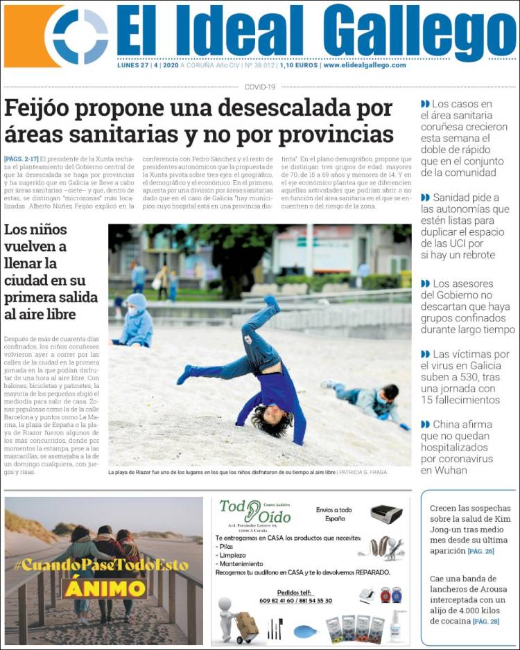 Portada de El Ideal Gallego (Spain)