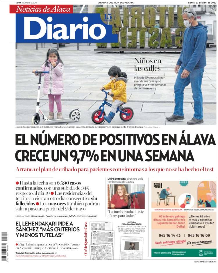 Portada de Noticias de Álava (Spain)