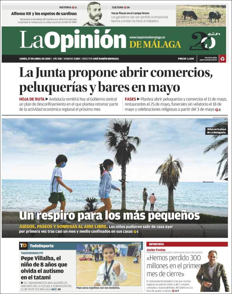 Portada de La Opinión de Málaga (Spain)