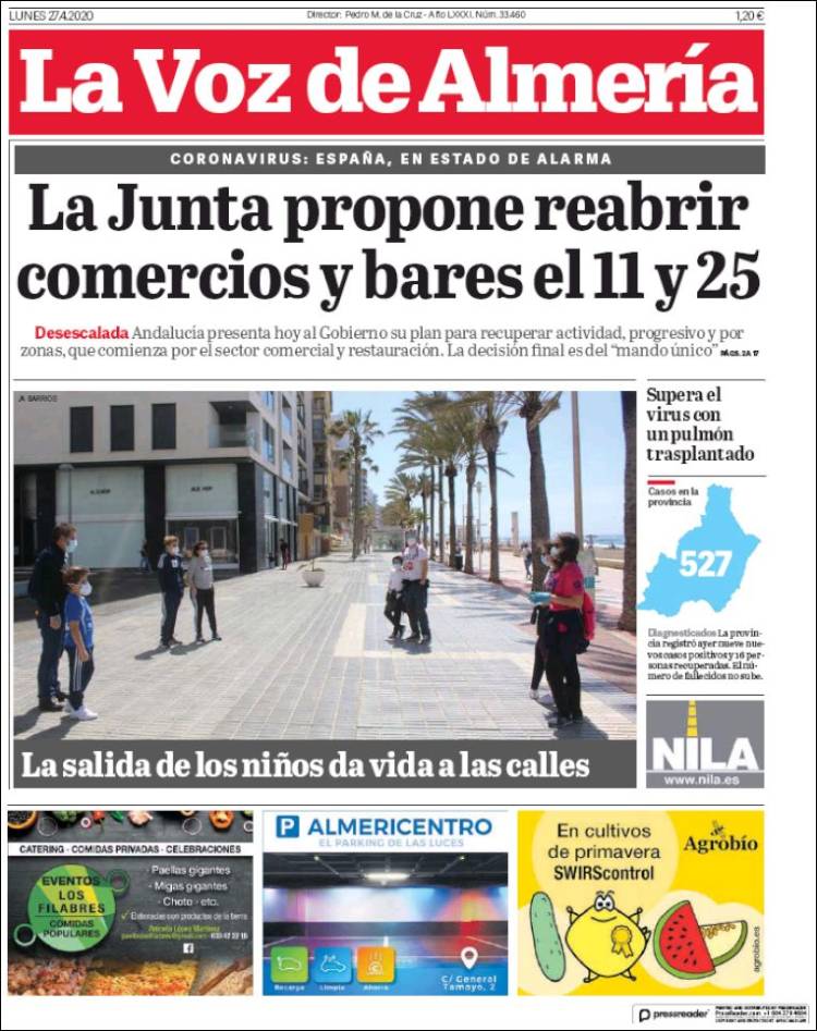 Portada de La Voz de Almería (Spain)