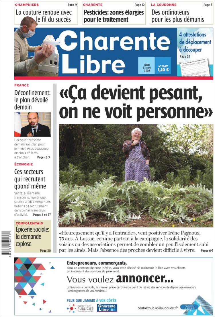 Portada de Charente Libre (France)