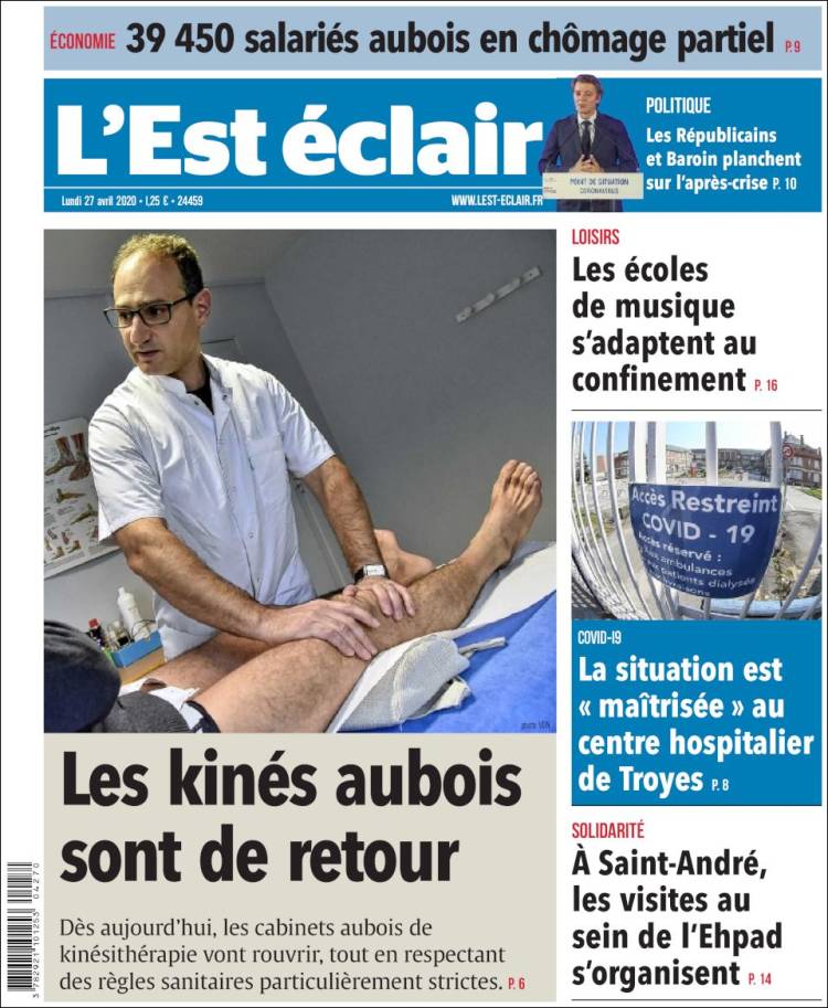 Portada de L'Est Eclair (France)