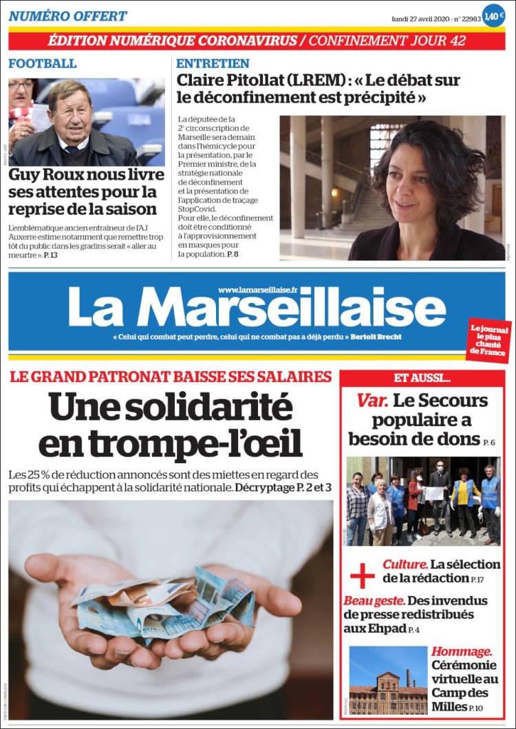 Portada de La Marseillaise (France)