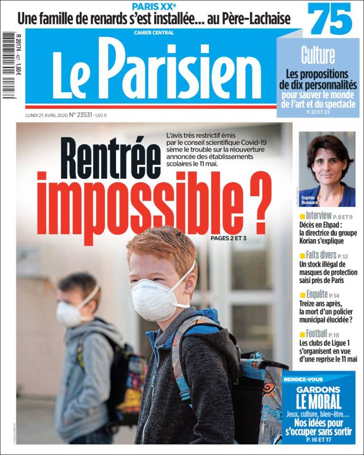 Portada de Le Parisien (France)