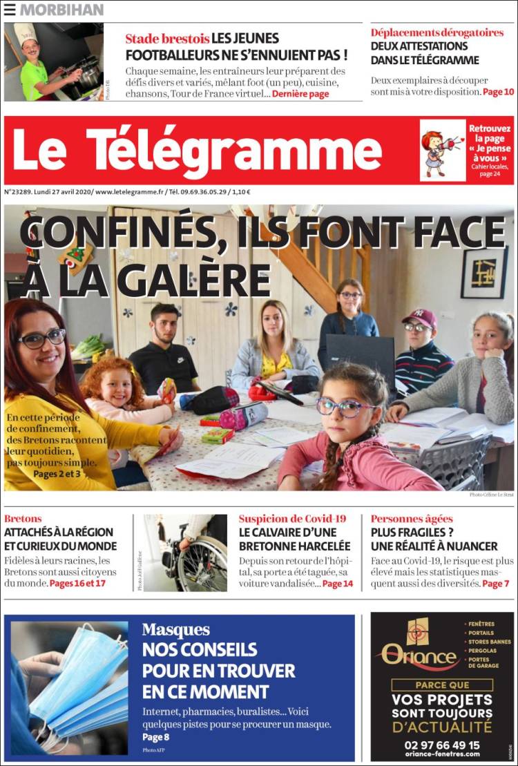 Portada de Télégramme (France)