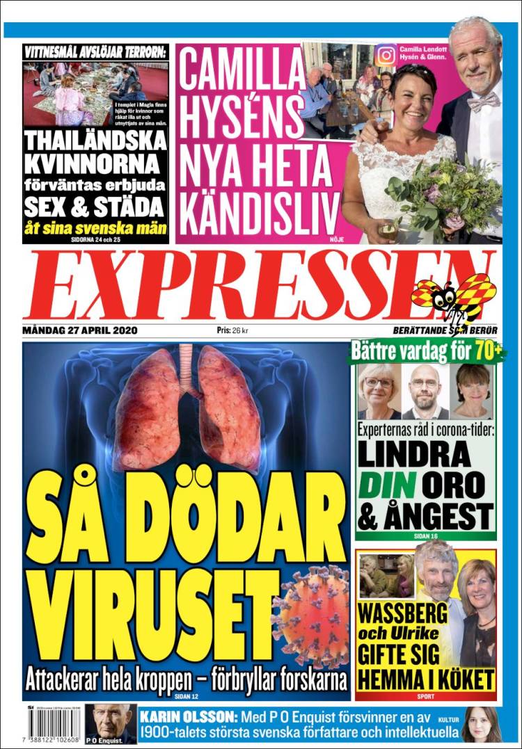 Portada de Expressen (Suecia)