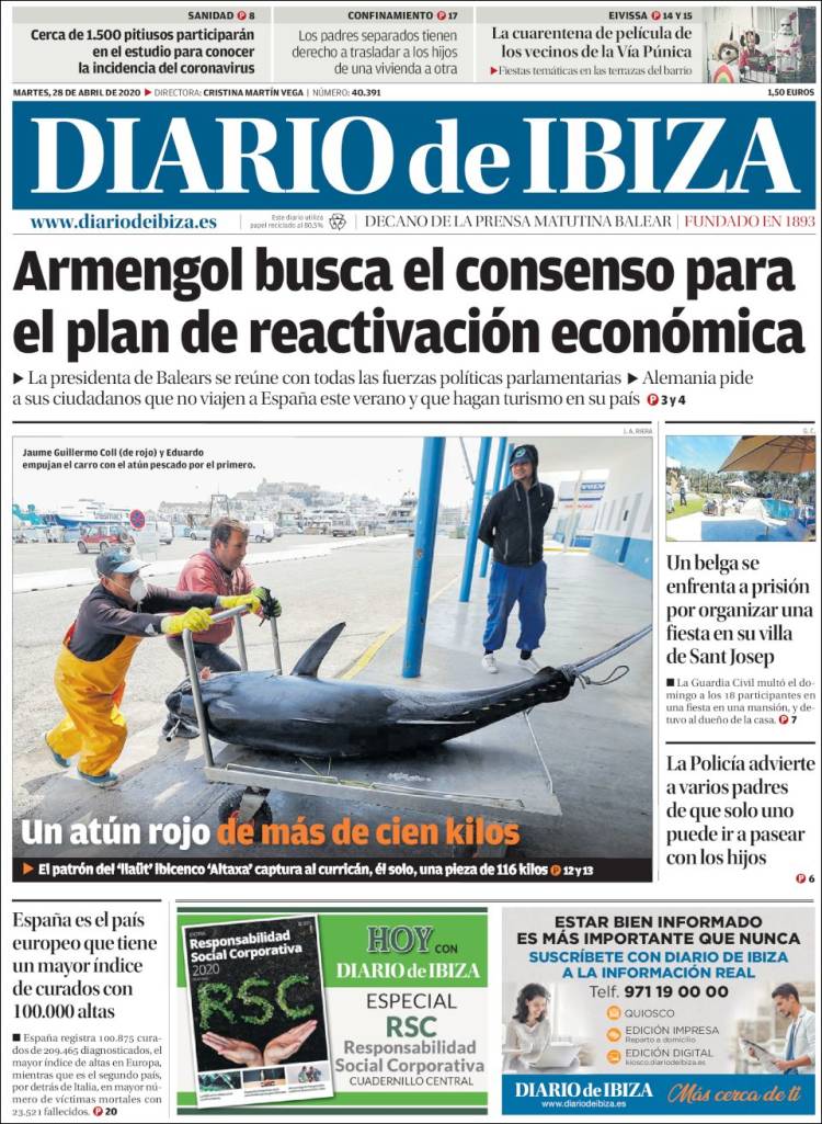 Portada de Diario de Ibiza (España)