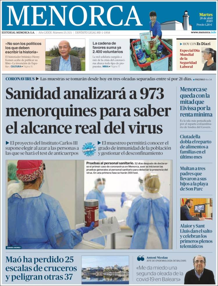 Portada de Menorca - Diario Insular (España)