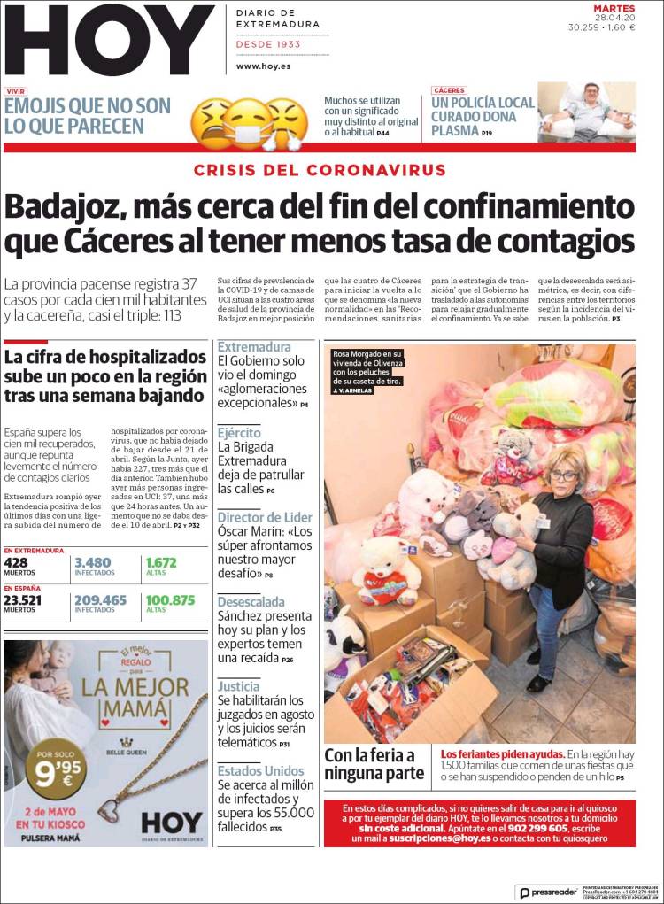 Portada de Hoy - Badajoz (España)