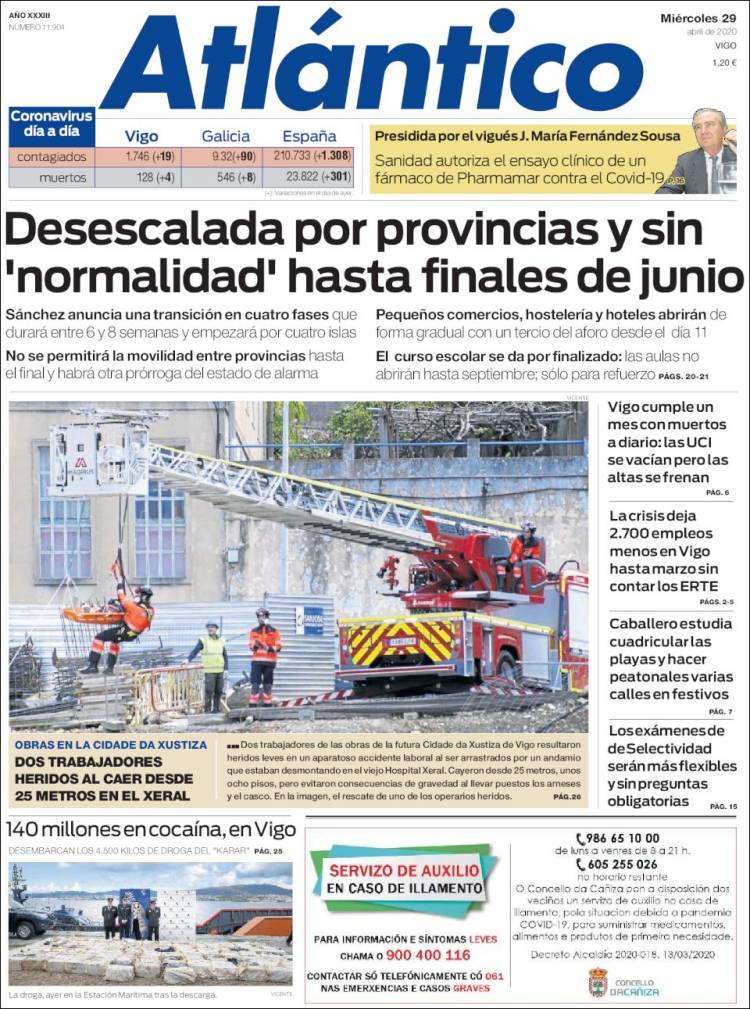 Portada de Atlántico Diario (España)