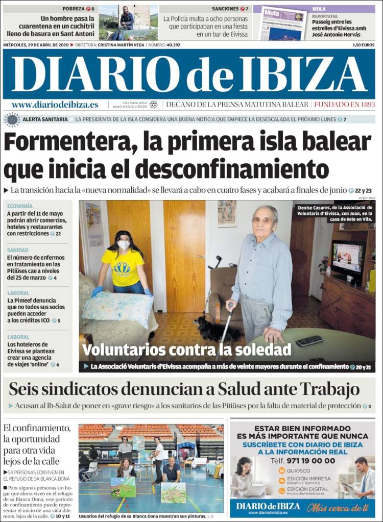 Portada de Diario de Ibiza (España)