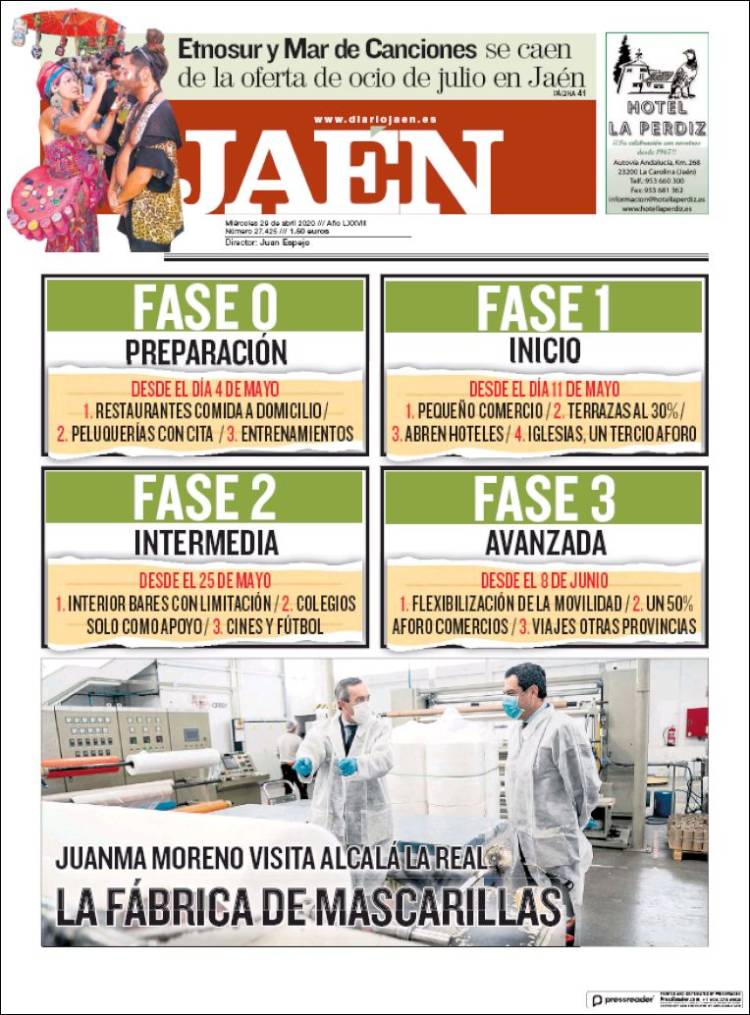 Portada de Diario Jaén (España)