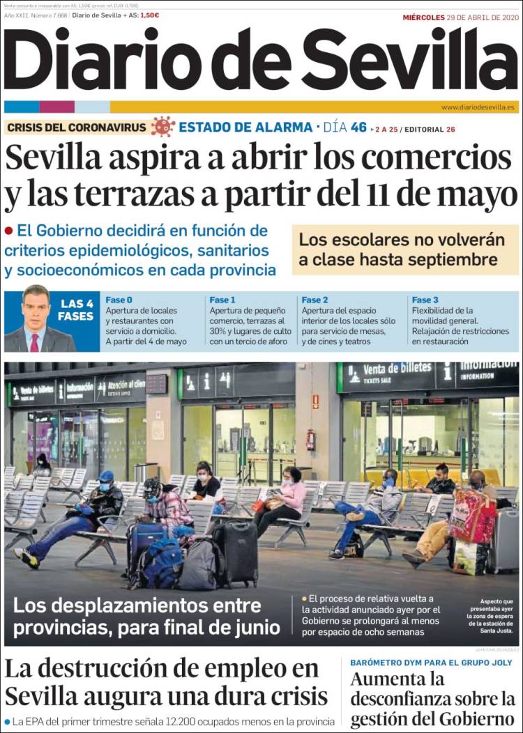 Portada de Diario de Sevilla (España)