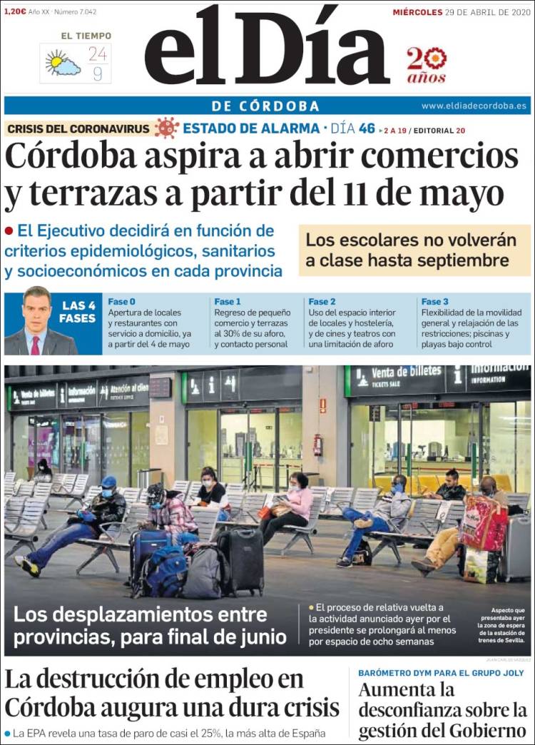 Portada de El Día de Córdoba (España)