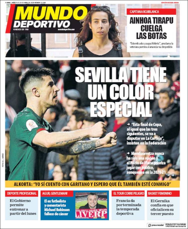 Portada de Mundo Deportivo Bizkaia (España)