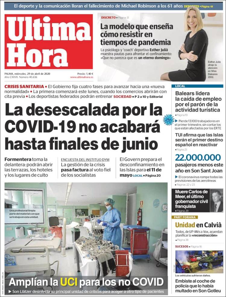 Portada de Última Hora (España)