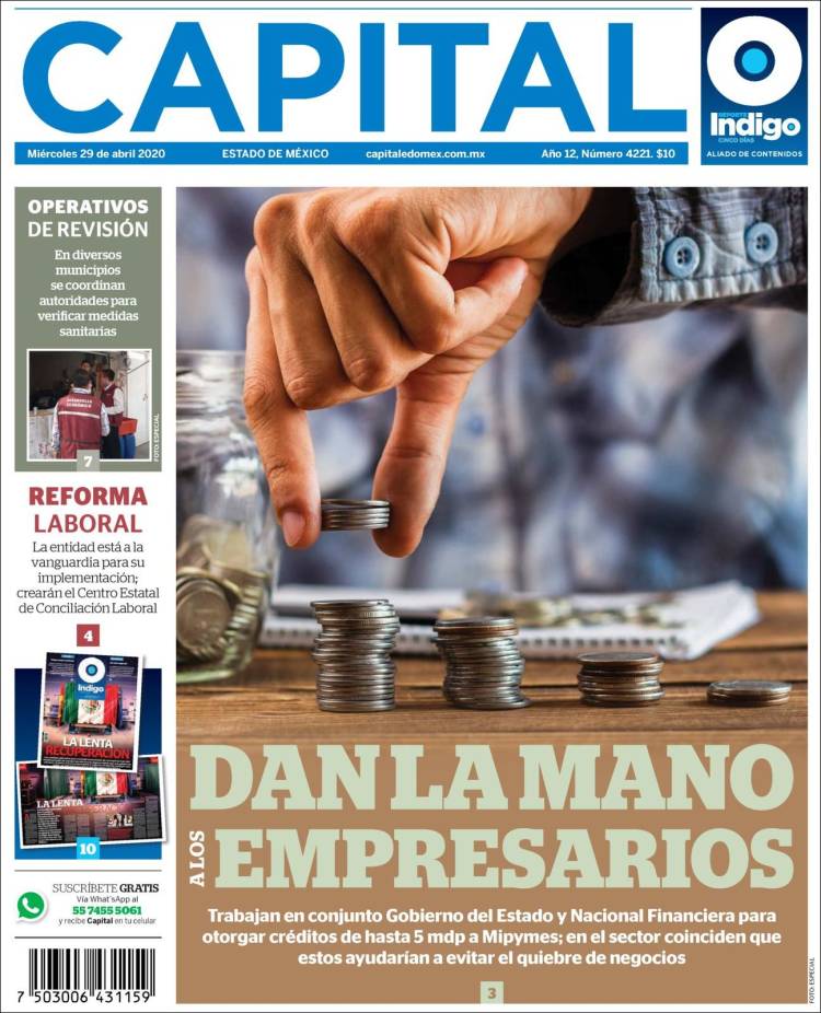 Portada de Capital México (Mexico)