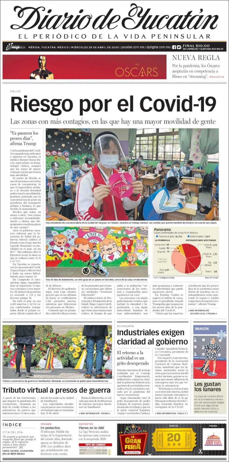 Portada de Diario de Yucatán (Mexico)