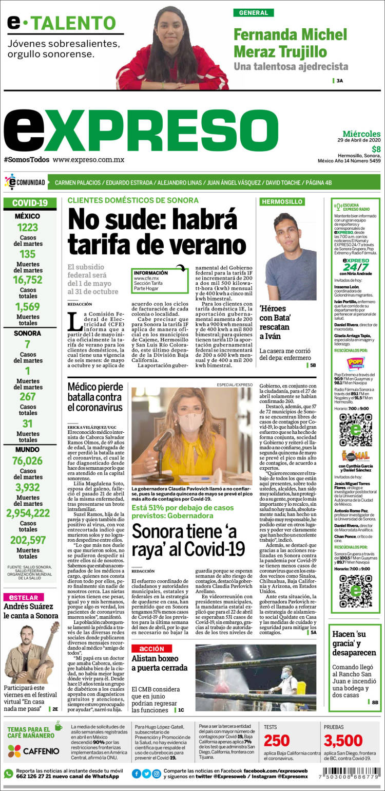 Portada de Expreso (Mexico)