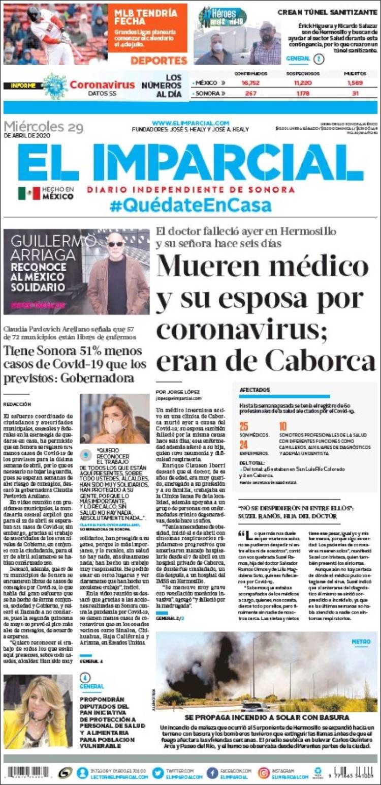 Portada de El Imparcial (Mexico)