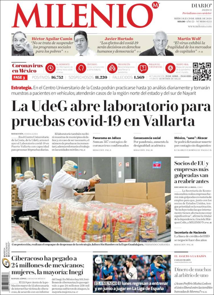 Portada de Milenio - Jalisco (Mexico)