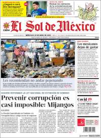 Portada de El Sol de México (Mexico)