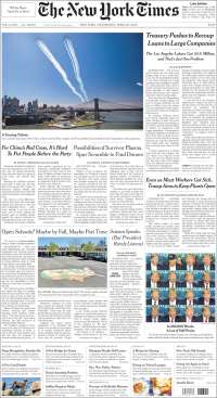 Portada de New York Times (USA)