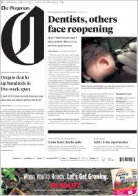 Portada de The Oregonian (USA)