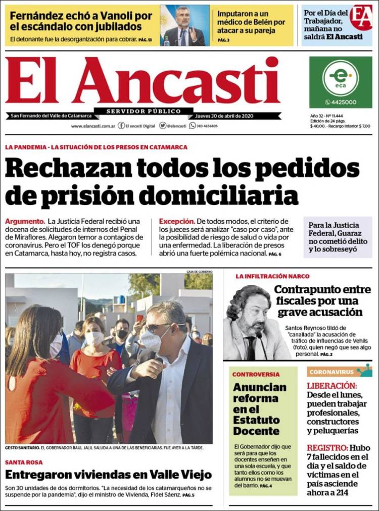 Portada de El Ancasti (Argentina)