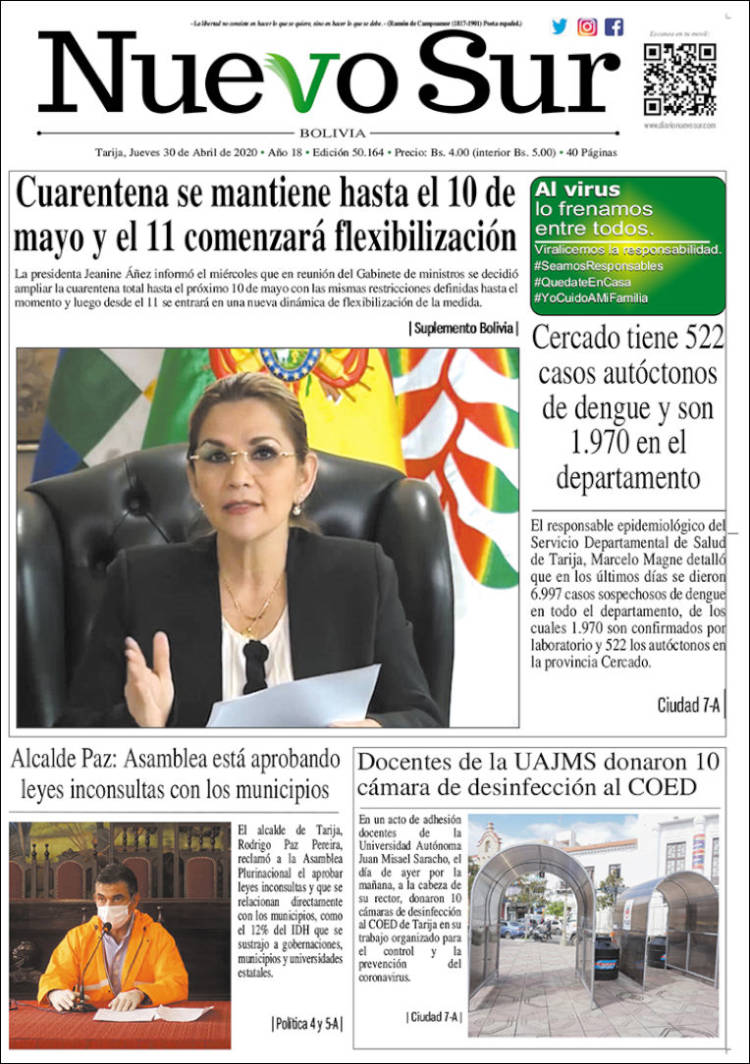 Portada de Nuevo Sur (Bolivia)