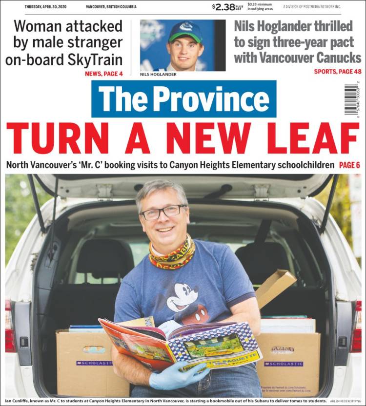 Portada de The Province (Canadá)