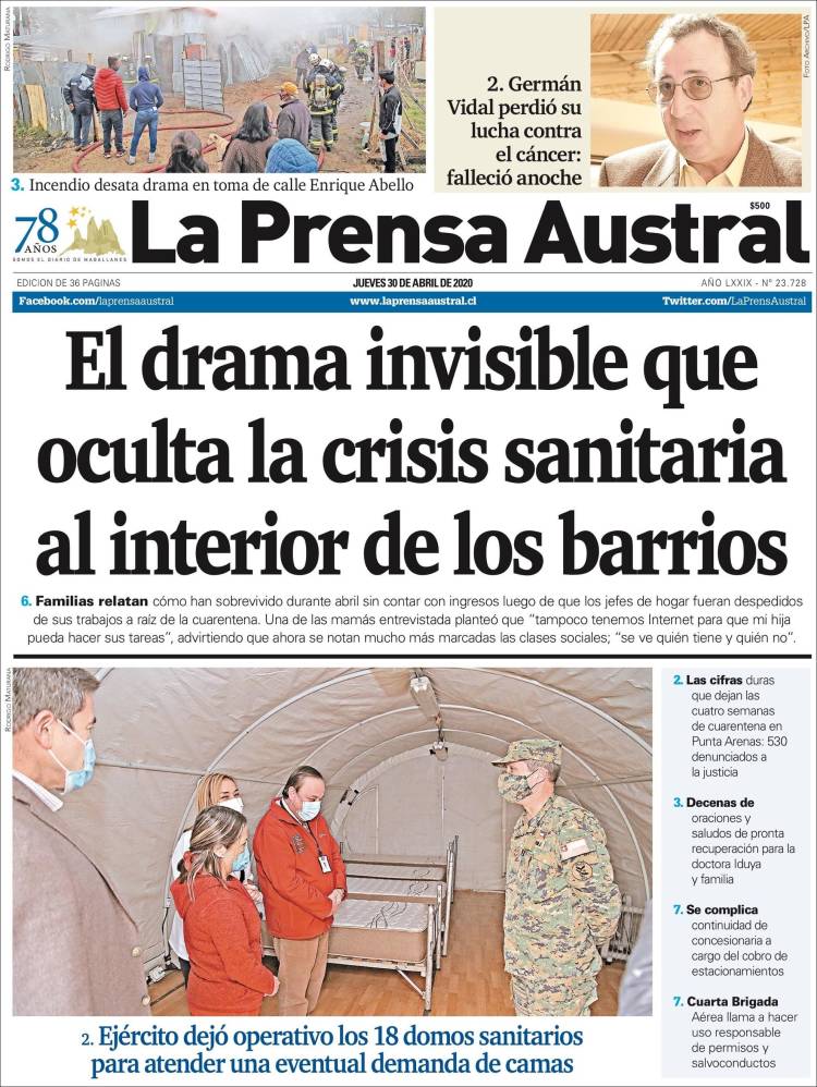 Portada de El Magallanes (Chile)