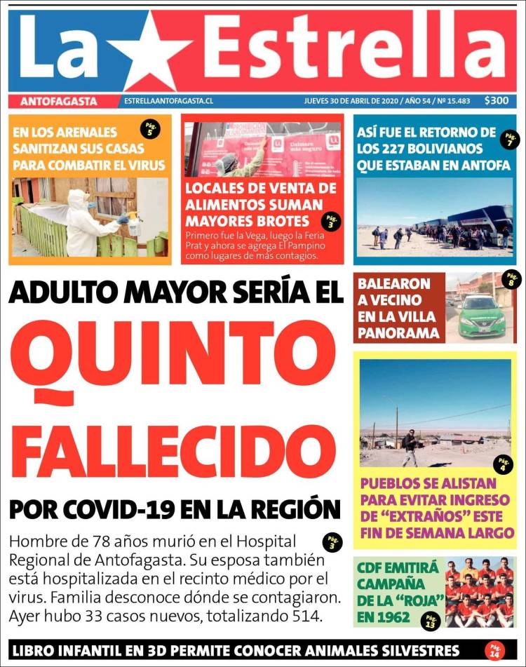 Portada de La Estrella del Norte (Chile)