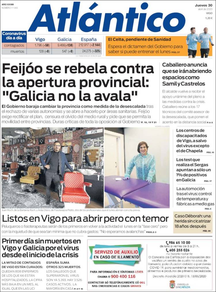 Portada de Atlántico Diario (Spain)