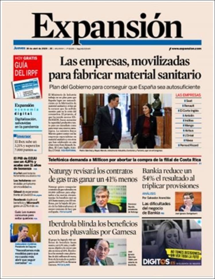 Portada de Expansión (Espa&ntilde;a)